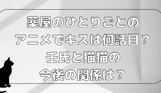 薬屋のひとりごとのアニメでキスは何話目？壬氏と猫猫の今後の関係は？